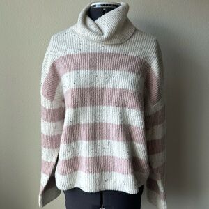 Jessica Simpson sweater large turtleneck cozy softgirl spe rose and gray